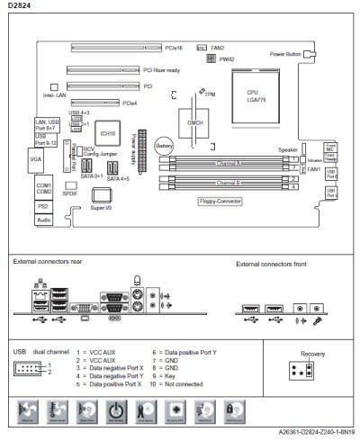 Fujitsu Siemens D2824 Mainboard - 2